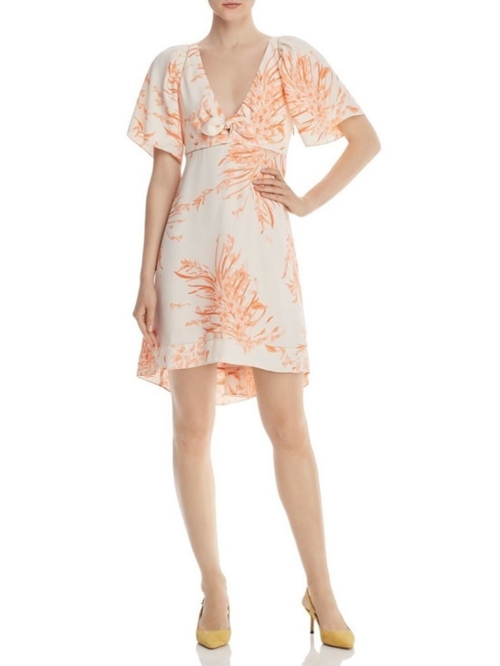 Joie Aralda Floral High-Low Dress in Island Sunset